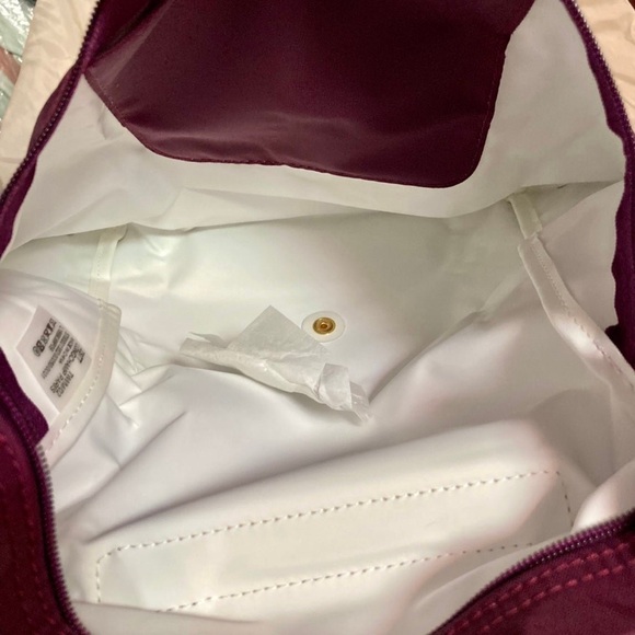 Longchamp Le Pilage Original Backpack Leather Nylon magenta hot pink! - Picture 3 of 8